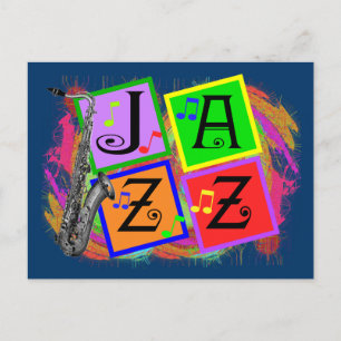 Jazz Music Lovers Gifts Briefkaart