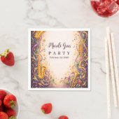 Jazz Music Mardi Gras Masquerade Servet (Insitu)