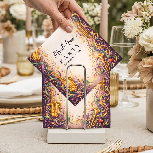 Jazz Music Mardi Gras Masquerade Servet