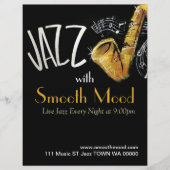 Jazz Music Musician Flyer Invitation (Voorkant)