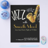 Jazz Music Musician Flyer Invitation (Enkel)