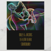 Jazz Music Musician Flyer Invitation (Achterkant)