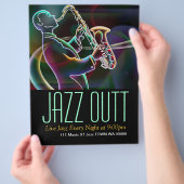 Jazz Music Musician Flyer Invitation (Hand)