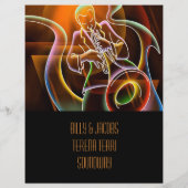 Jazz Music Musician Flyer Invitation (Achterkant)