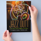 Jazz Music Musician Flyer Invitation (Hand)