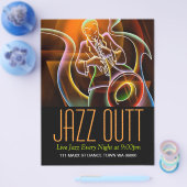 Jazz Music Musician Flyer Invitation (Enkel)