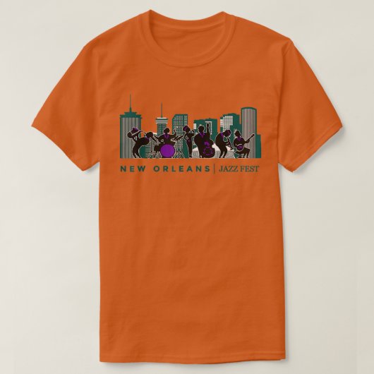 Jazz Music New Orleans Fest Jazz Festival Souvenir T-shirt (Design voorkant)