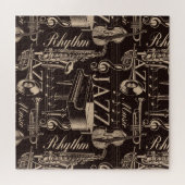 Jazz Music Pattern Legpuzzel (Horizontaal)