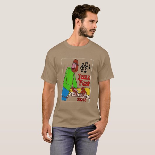 Jazz Music, Piano Player 2018 T-shirt (Voorkant volledig)