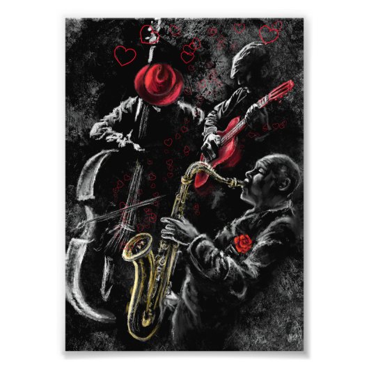 Jazz Music Poster Jazz Band (Voorkant)