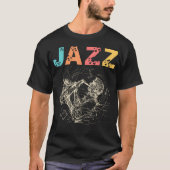 Jazz Music Saxophone Concert Trumpet Piano Orchest T-shirt (Voorkant)