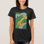 jazz music saxophone instrument notes t-shirt (Voorkant)