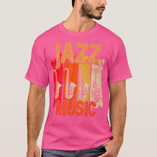 Jazz Music Saxophone T-shirt (Voorkant)