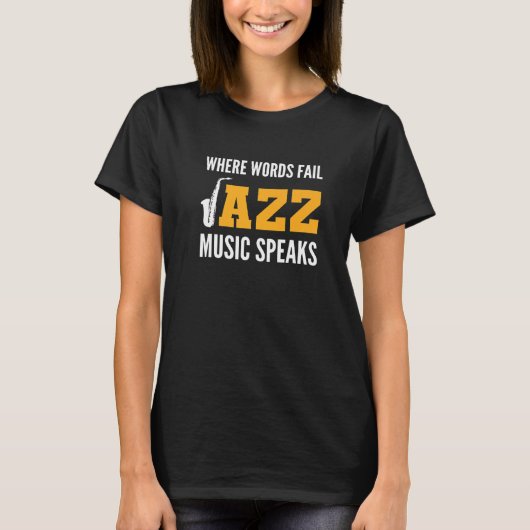 Jazz Music Speaks Orchestra Member Premium T-shirt (Voorkant)
