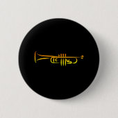 Jazz Music Trumpeter Musician Trumpet Ronde Button 5,7 Cm (Voorkant)