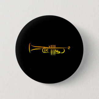Jazz Music Trumpeter Musician Trumpet Ronde Button 5,7 Cm