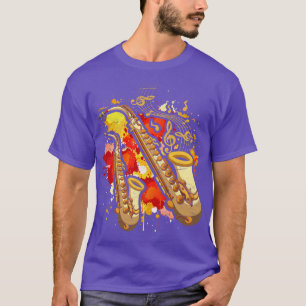 Jazz Musicaans Saxofonist Lover Instrument Saxofoo T-shirt