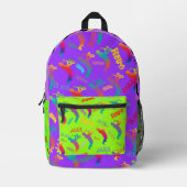 Jazz Musici Retro Music Blues Party Verjaardag Bedrukte Rugzak (Voorkant)