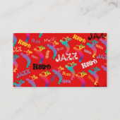 Jazz Musici Retro Music POP ART jaren 1930 - jaren Visitekaartje (Achterkant)