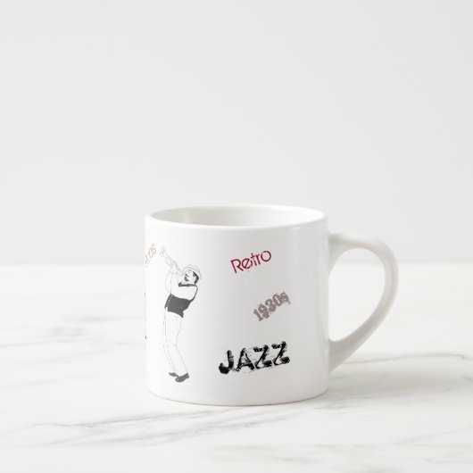 Jazz Musici Retro Muziek Blues  KUNST Espresso Kop (Rechts)