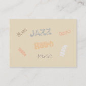 Jazz Musici Retro Muziek Blues Party Visitekaartje (Achterkant)