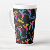 Jazz Musici Retro Muziek POP ART Rainbow Latte Mok (Linkerhoek)