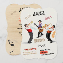 Jazz Musici Retro Muziek  Waterverf