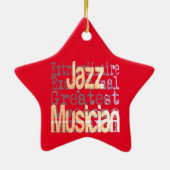 Jazz Musician Extraordinaire Keramisch Ornament (Achterkant)