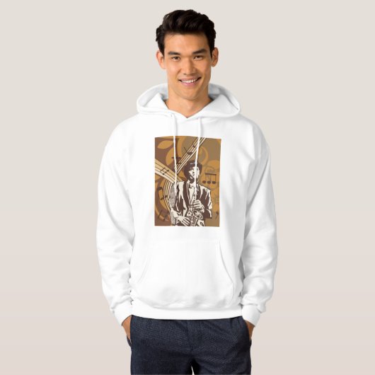 Jazz Musician Hoodie (Voorkant volledig)