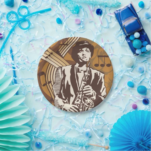 Jazz Musician Papieren Bordje (Feest)