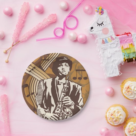 Jazz Musician Papieren Bordje (Feest)