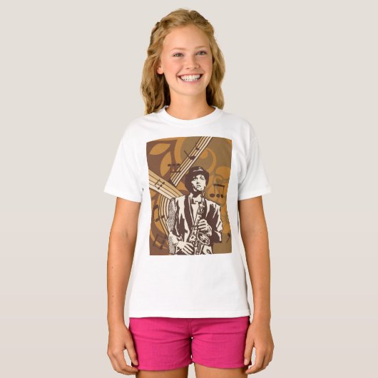Jazz Musician T-shirt (Voorkant volledig)