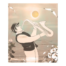 Jazz Musicians Retro Music Blues  ART Paint