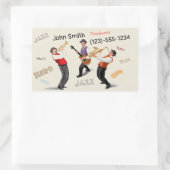Jazz Musicians Retro Music Blues ART Paint Rechthoekige Sticker (Tas)