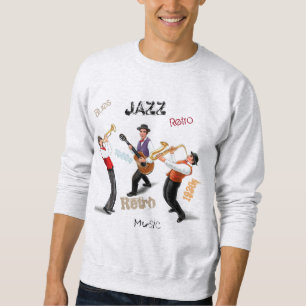 Jazz Musicians Retro Music  Illustratie Trui