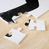 Jazz Musicien die Saxophone scratchboard spelen Legpuzzel (Zijkant)