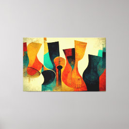 Jazz muziek, Abstract, New Orleans, Modern, Jazz Canvas Afdruk