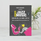Jazz Muziek Festival Kaart (Staand voorkant)