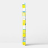 Jazz muziek, geel blauw geometrisch patroon. Case-Mate iPhone case (Achterkant / Rechts)