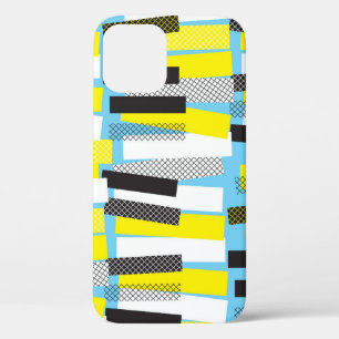 Jazz muziek, geel blauw geometrisch patroon. Case-Mate iPhone case