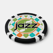 Jazz muziek; Kleurrijke Argyle Patroon Poker Chips (Enkel)