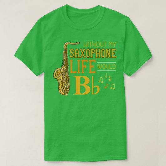 Jazz Muziek Muzikant Saxofoon T-shirt (Design voorkant)