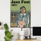 jazz Muziek na Poster Gauguin (Thuiskantoor)