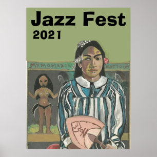 jazz Muziek na Poster Gauguin