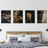 Jazz Muziek Nostalgie Print Set (Slaapkamer)