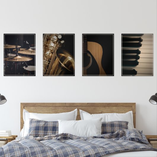 Jazz Muziek Nostalgie Print Set (Slaapkamer)