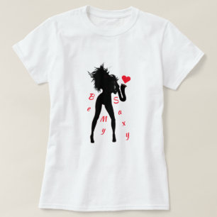 Jazz Muziek Saxofonist Vrouw Grappig T-shirt