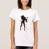 Jazz Muziek Saxofonist Vrouw Grappig T-shirt (Voorkant)