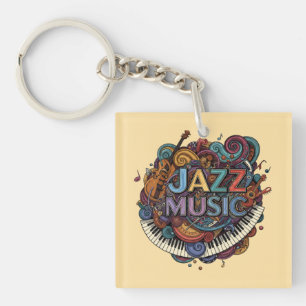 Jazz-muziek Sleutelhanger