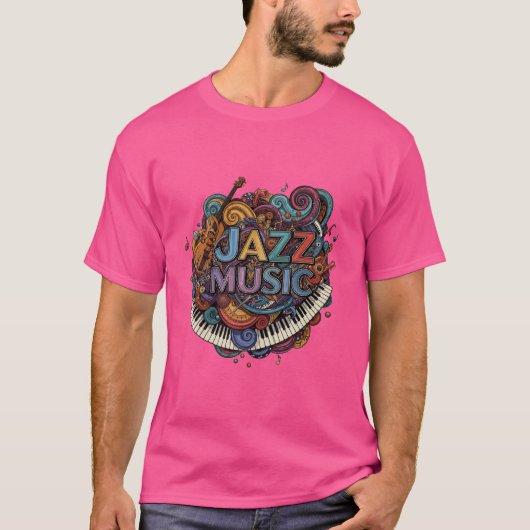Jazz-muziek T-shirt (Voorkant)
